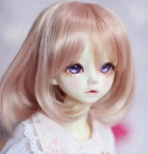 New 22-24cm Honey Brown Short hair /Wig For 1/3 BJD SD  DD Doll Wig