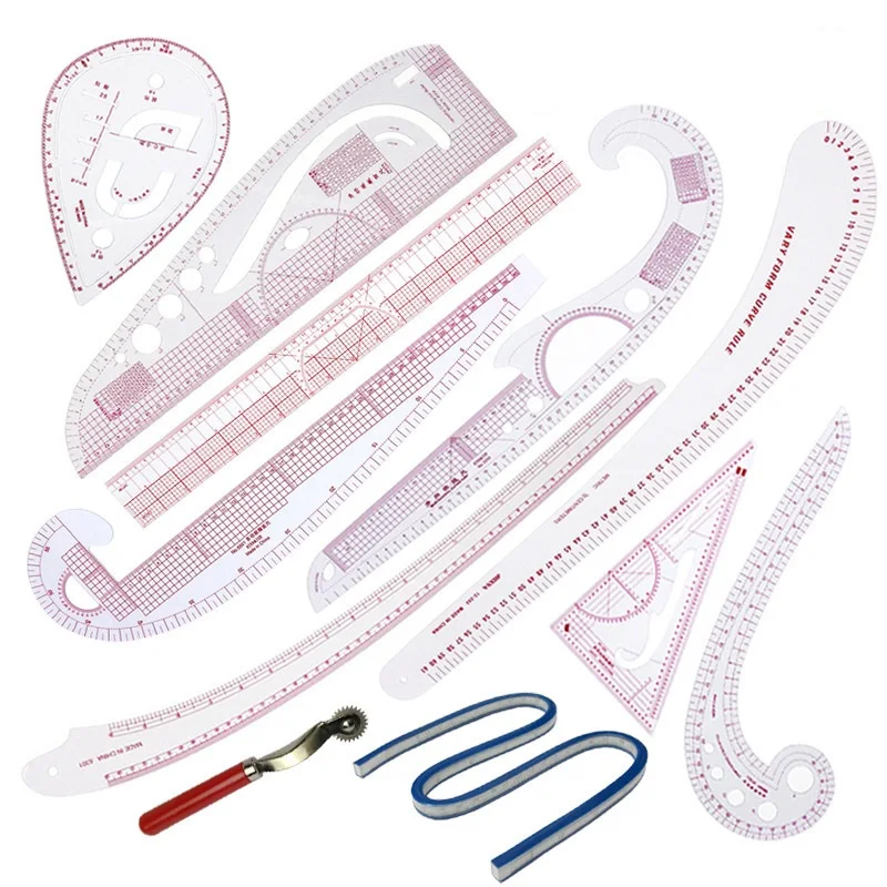 

Cutting Ruler Sewing Feet Tailor-foot Put Yardstick Sleeve Arm French Curve Cut Cutting Knife Ruler Cuff Button Comma