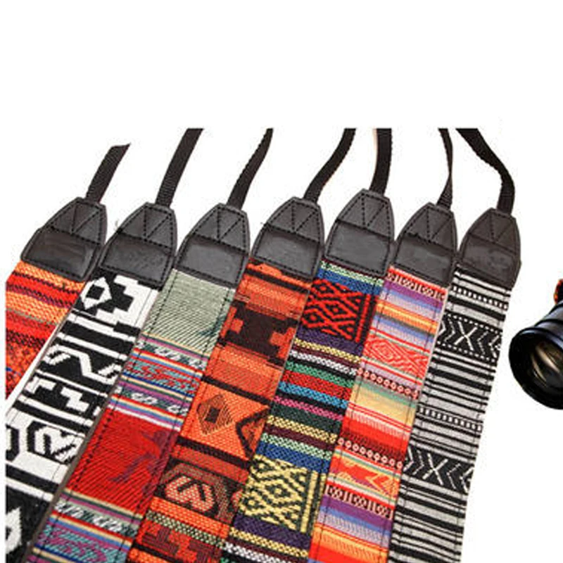 10 قطعة/الوحدة أنعم كاميرا الكتف حزام أروع العرقية نمط حزام شريط حول ياقة الملابس العنق للكاميرا