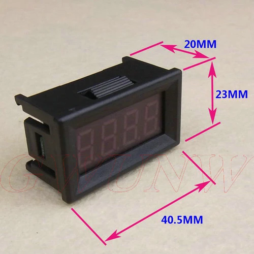 GWUNW-Voltmètre numérique BY436VK1, panneau, testeur de tension, compteur, DC 10V, 30V, 33V, 50V, 100V, 200V, 500V, 4 bits, 0.36 pouces