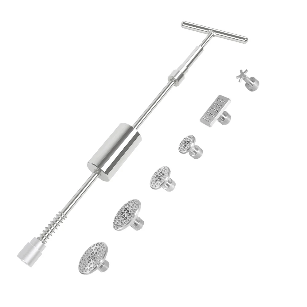 PDR Tools 2 in 1 Slide Hammer Reverse Hammer Paintless Dent Repair Tool Auto Car Body Dent Puller Kit Glue Tabs Suction Cups