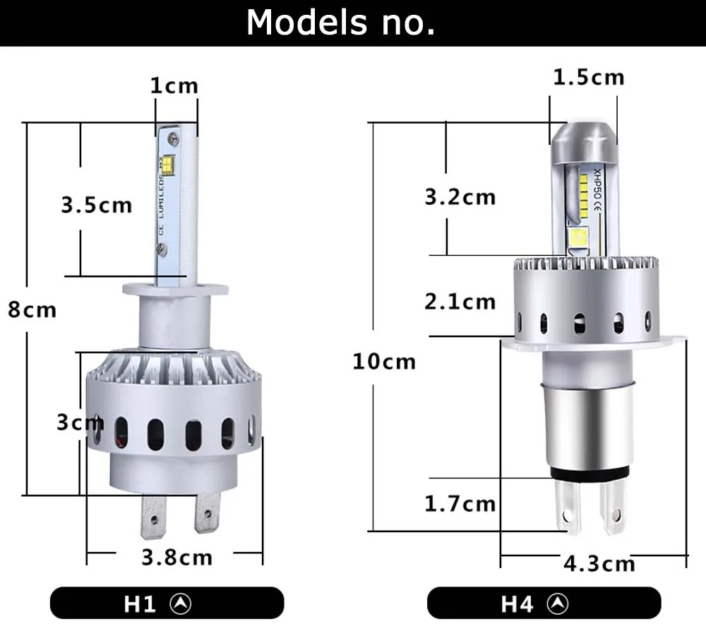 EURS 7S H4 H7 LED Car headlamp H1 H11 H8 H9 HB3 HB4 9012 XHP-50 40W 8000LM 6000K 12V 24V Led Headlamp Kit Canbus Automobile Bulb