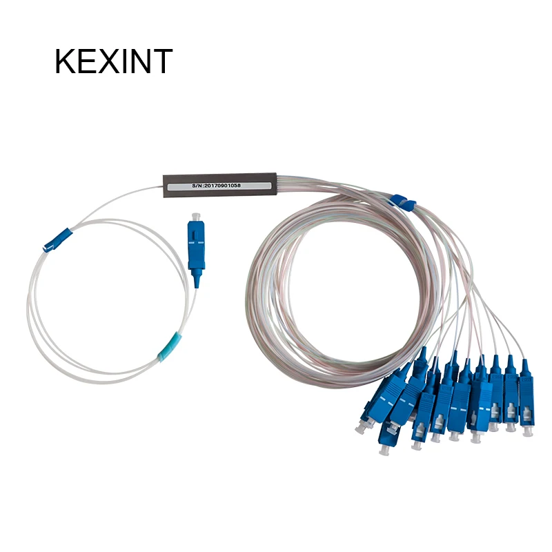 KEXINT Fiber Optical PLC Splitter 1*16 mini module 0.9 1m with connector SC/UPC / 10Pieces Wholesale