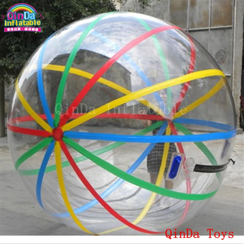 

Free Air Pump Commercial Hamster Ball You Can Go Inside,transparent Inflatable Water Float Ball With Strips