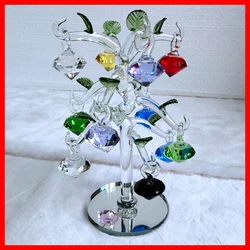 Crystal Diamond Tree Ornaments 12 8 6 Hangs Diamonds Glass Fengshui Crafts Home Decor Figurines Christmas New Year Gift Souvenir