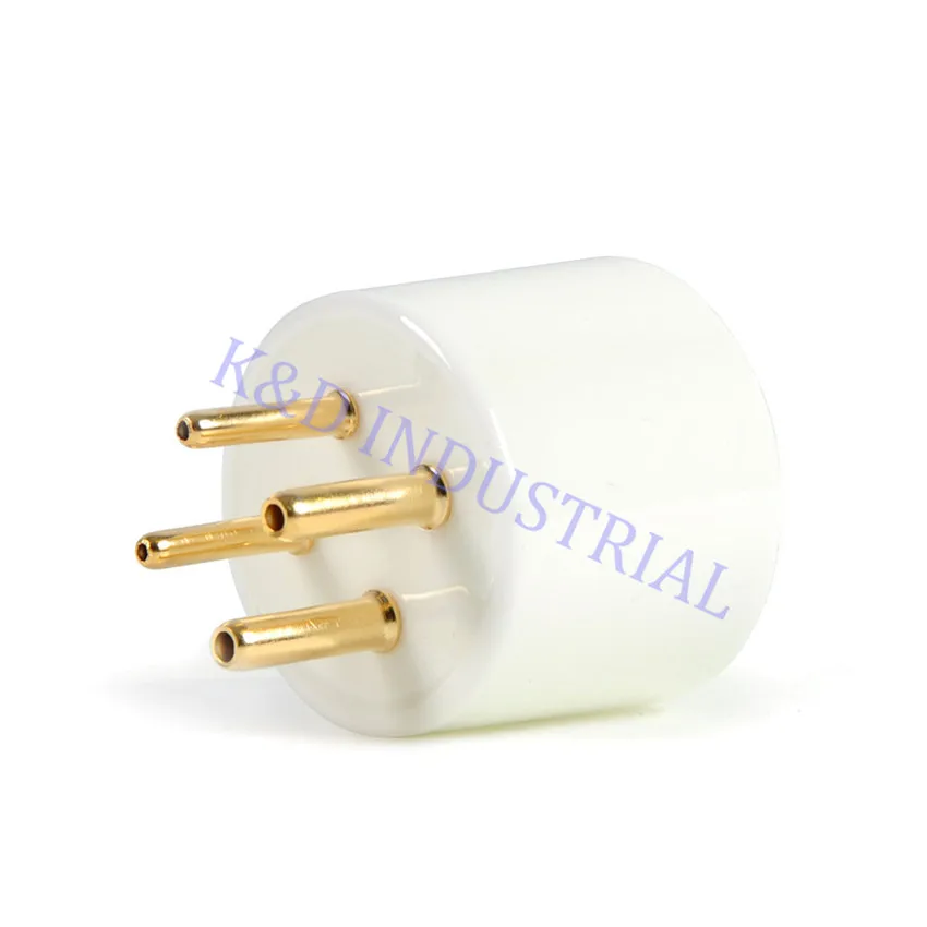 5 buah soket tabung keramik 4Pin pelat emas dasar U4A 300B untuk 2A3 811A Audio Amp