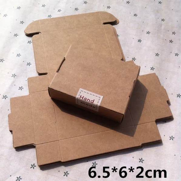 6.5*6*2cm Kraft Paper Packing Box Candy Box Gift Packing Jewelry Box Handmade Soap Box 200pcs\lot Free shipping