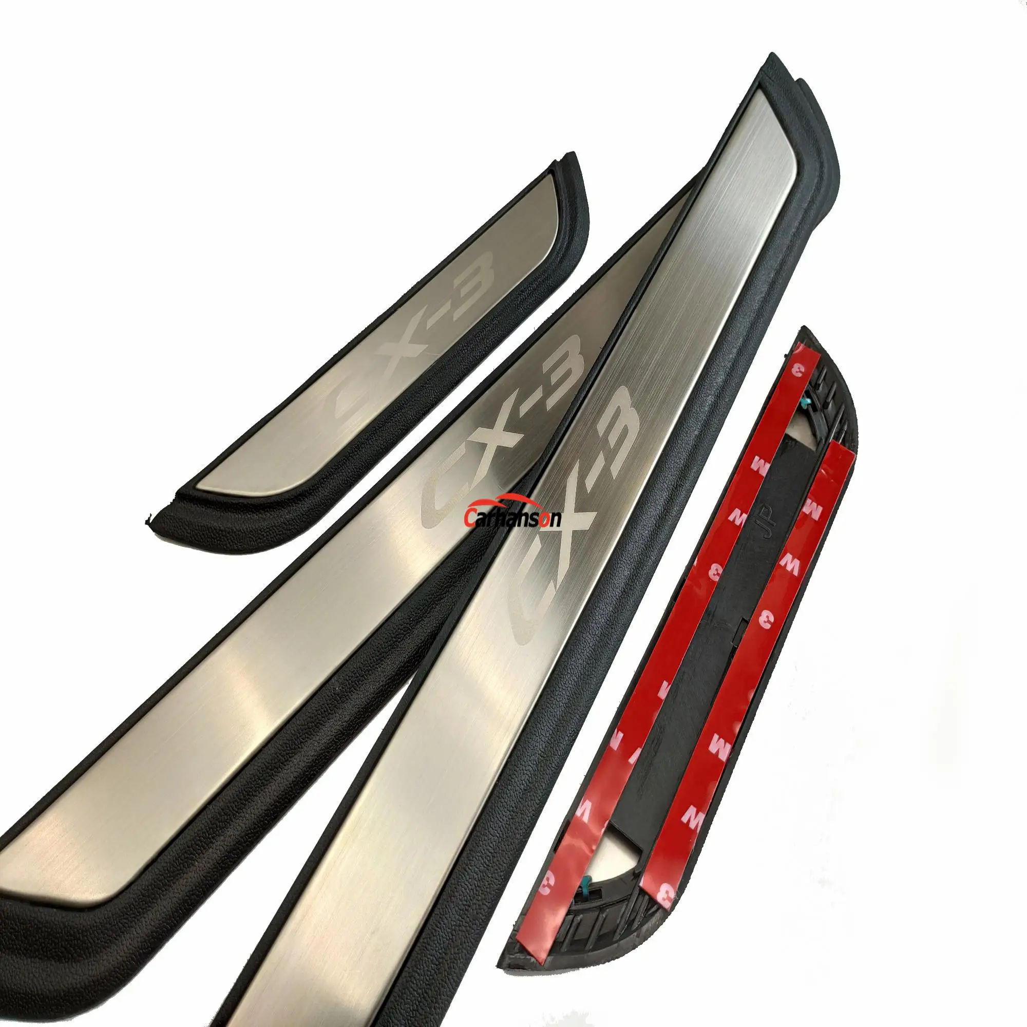 Car Styling For Mazda Cx-3 Door Sill Trim Protection Stainless Steel   Guard Protector  Accessories Sticker 2014 2019