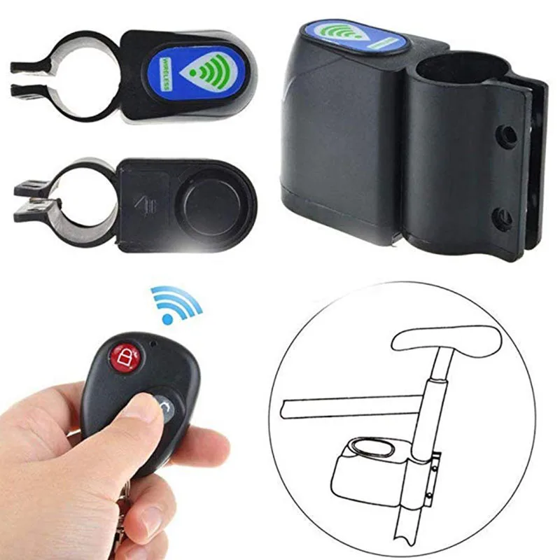 Bicycle Cycling Security Waterproof Password Alarm Anti-theft Lock Bike Reminder Guard Burglar