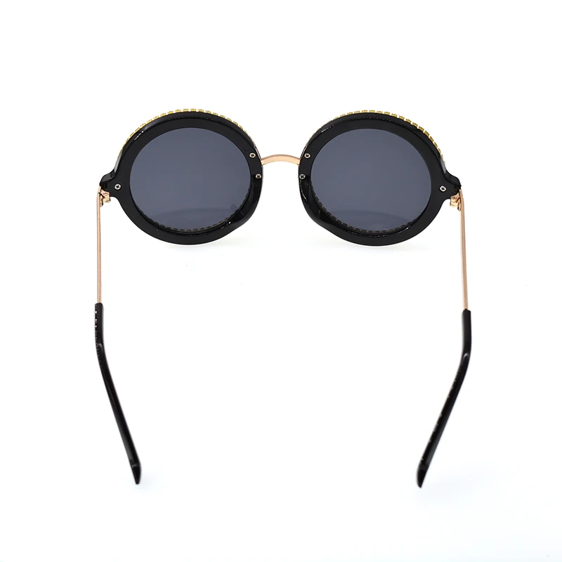 fashion sunglasses women crystal shining oversize baroque sunglasses black frame big round sunglasses beach outdoor accessories