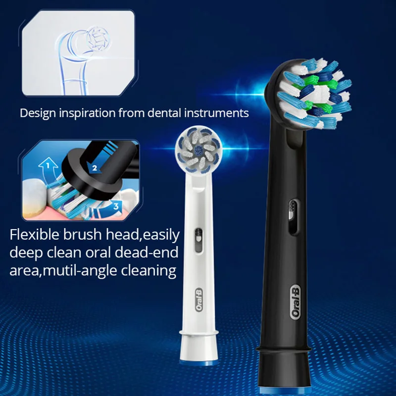 Oral B-cepillo de dientes eléctrico sónico 3D Pro4000, eléctrico, recargable, LED, temporizador inteligente, impermeable, cerdas suaves, Limpieza Profunda, higiene bucal