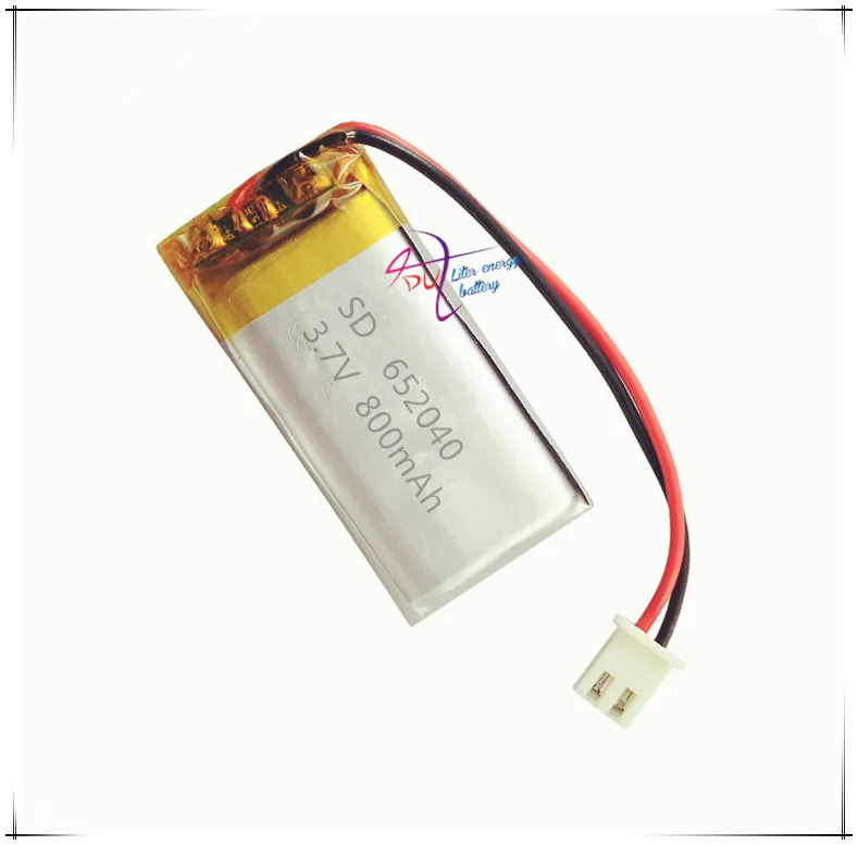 li-po XHR-2P 2.54 800mAh 652040 3.7V polymer battery Bluetooth MP3 wireless speaker recorder 702040