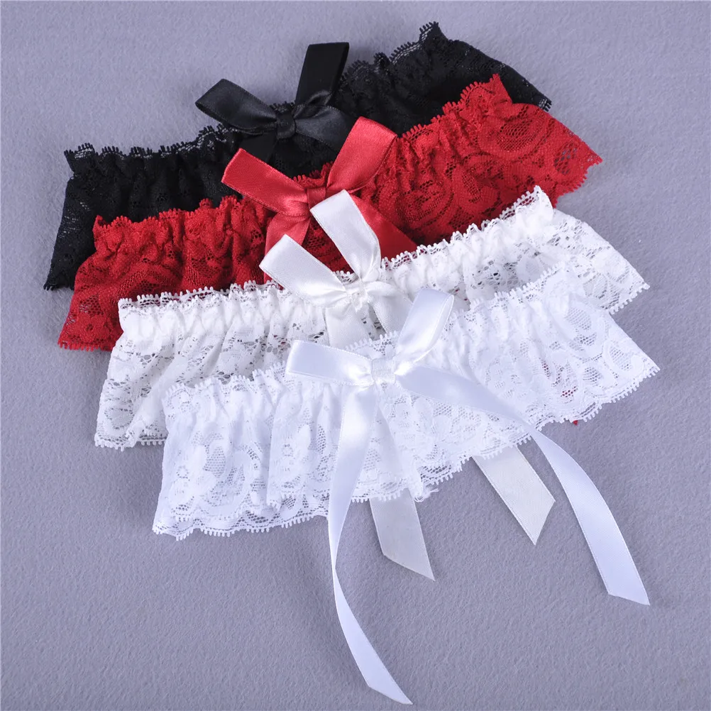 1pc Women Girl Sexy Lace Floral Bowknot Wedding Party Bridal Lingerie Leg Garter Belt Suspender