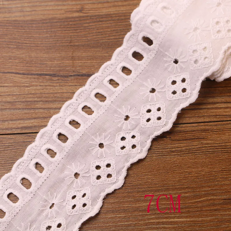 2 Yards16cm  embroidered Cotton lace Sewing Accessories craft Handmade for clothing bag wedding Decoration