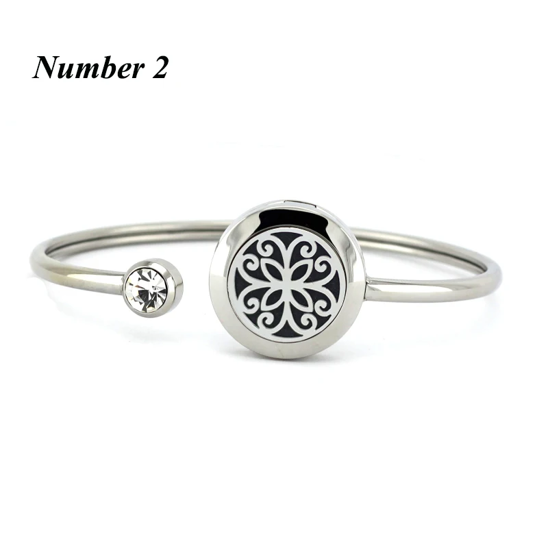 20MM Essential oil Bracelet Tree of Life Diffuser bangles for Women Stainless Steel magnetic Bangles Jewelry (Free with 5pads)