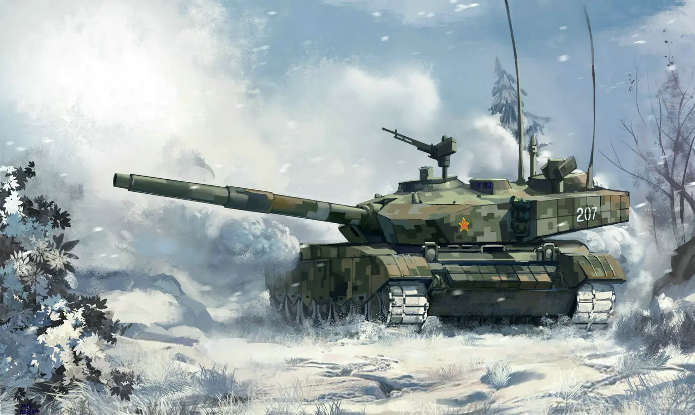 

military tank winter snow photography backgrounds High quality Computer print wall photo backdrop