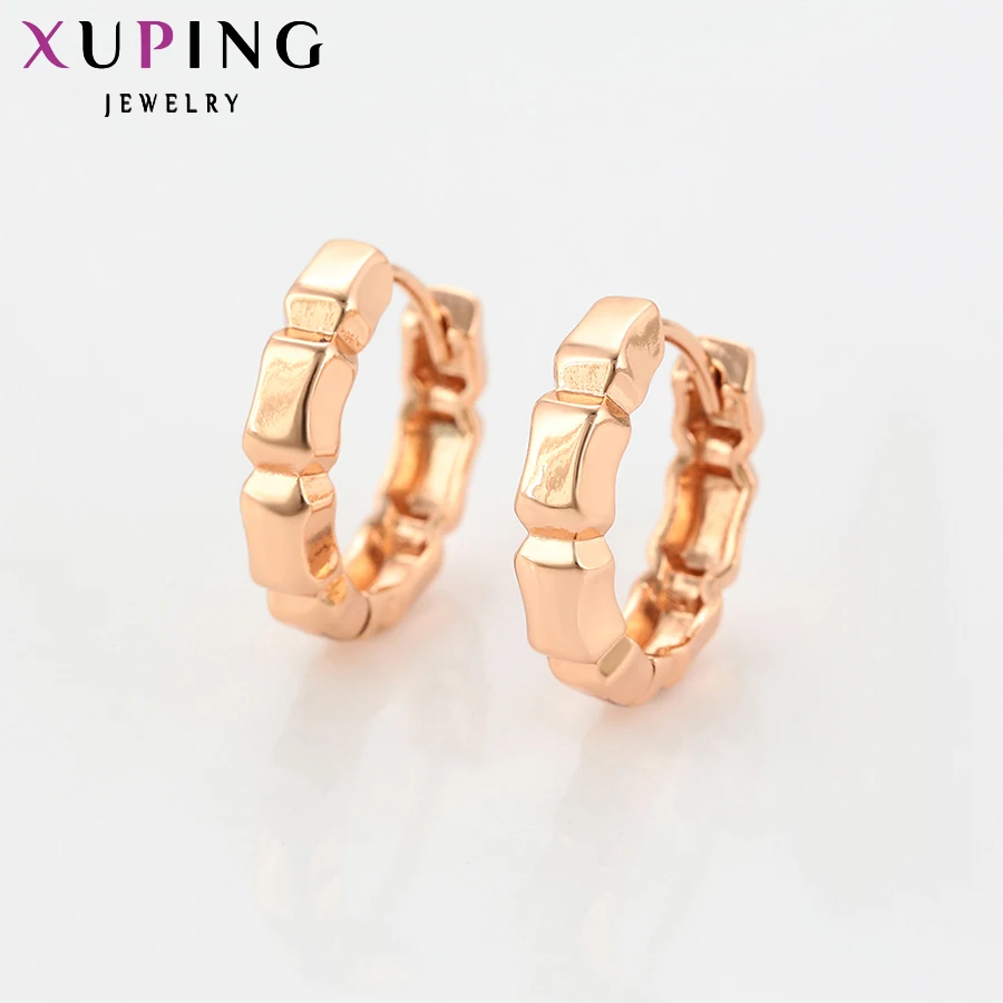 Xuping Jewelry Fashion Rose Gold Color Huggies Earring for Women 96754/A00678757