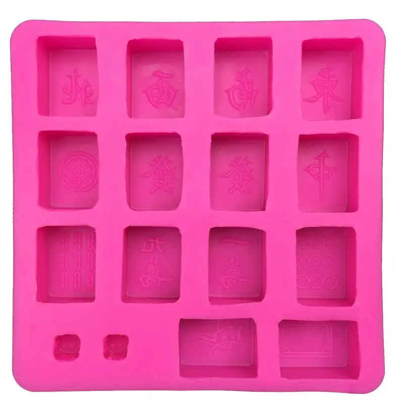 

Silicone mold Mahjong mould to make candy mold chocolate brown sugar ice mold Kitchen baking accessories T0191