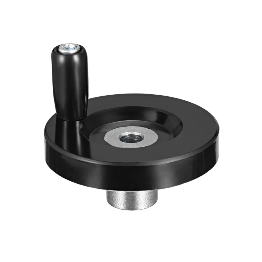 Uxcell Black Milling Machine Lathe CNC 3D Printer Spoked Hand Wheel Wavy Round Handwheel 63mm Diameter 8mm Hole Diameter