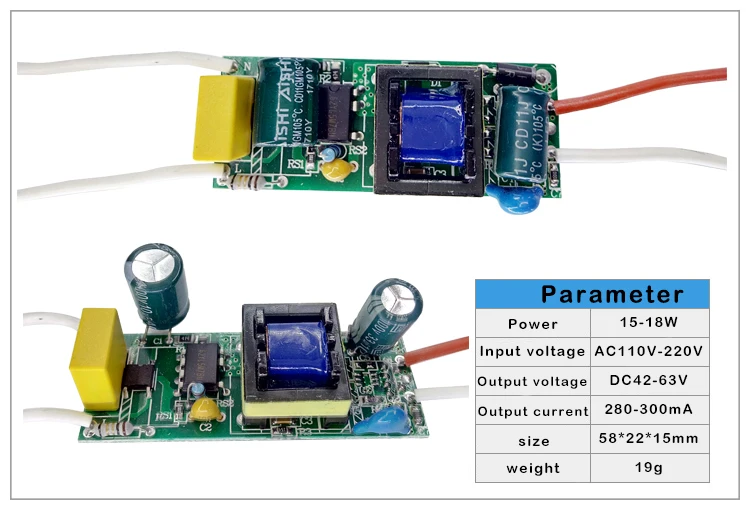 1-3W,4-7W,8-12W,15-18W,20-24W,25-36W LED driver power supply built-in constant current Lighting AC110-265V Output 300mA DC