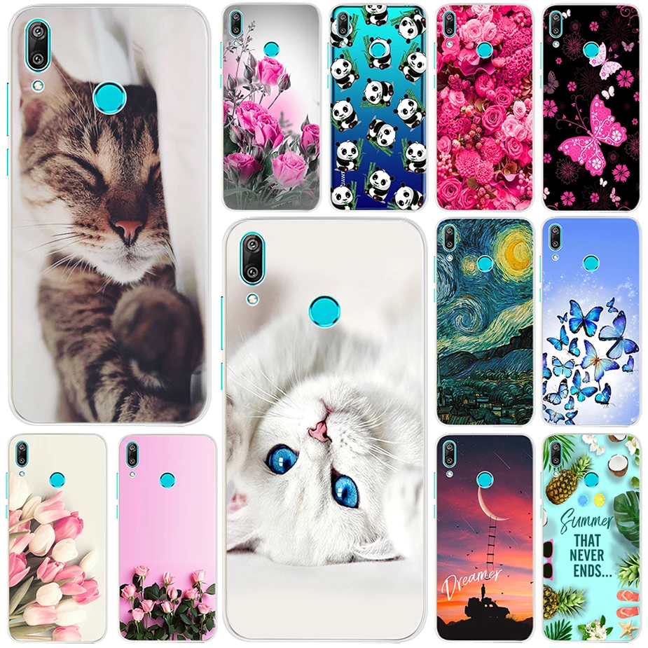 Y7 Prime 2019 Case For Huawei Y7 2019 Cover Capa Ultra Slim Fashion Painted Case For Huawei Y7 Prime 2019 DUB-AL20 DUB-TL00 Case