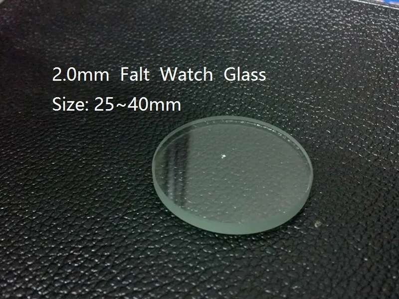 

100pcs 2.0mm 24 to 40mm Flat Mineral Watch Crystal/Glass in Good Quality for Watchmakers