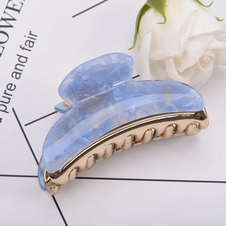 9CM new style Large floral acrylic Hair Clips Girls Hairpins Crab Claws Jaw Clamp Hair Jewelry for Women Banana Grips Slid