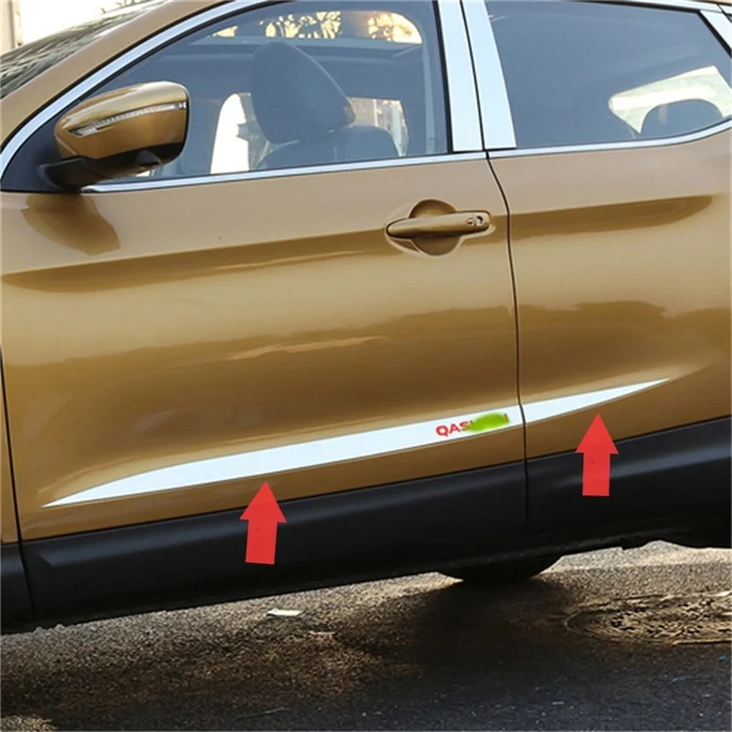 

Наклейки ABAIWAI для украшения кузова автомобиля для Nissan Qashqai защитные накладки на двери хромированные внешние автомобильные чехлы 2014 2015 2016