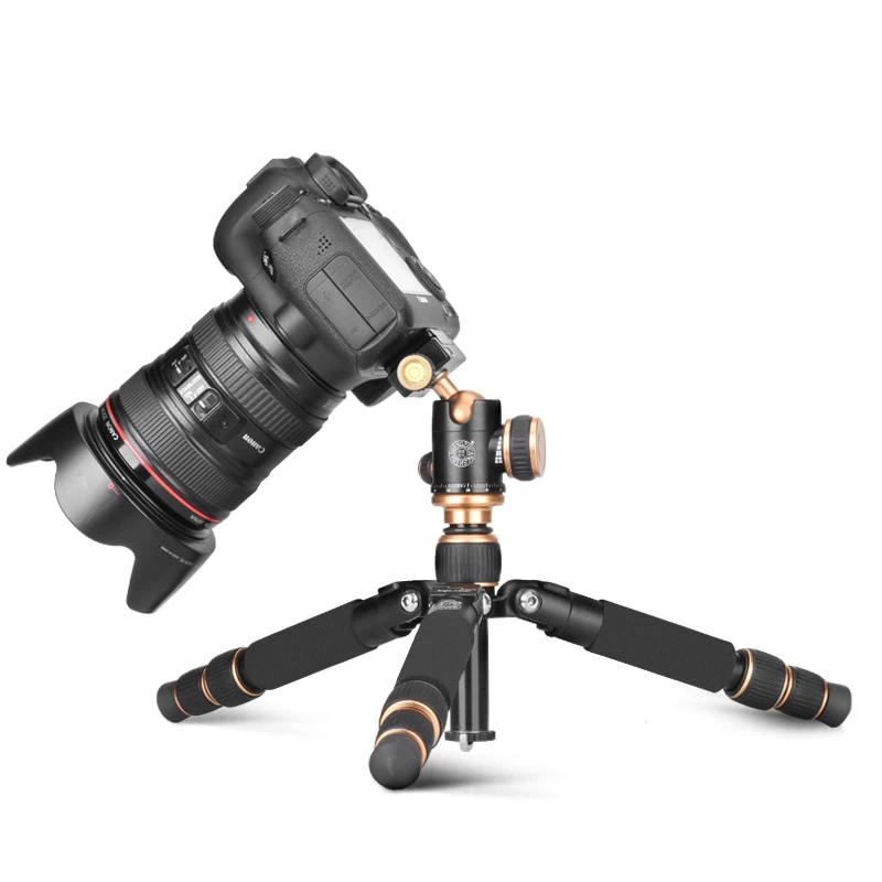 QZSD Q166 foldable light weight and short Aluminium alloy table mini portable tripod for all camera DSLR