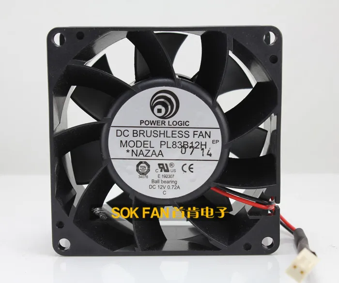 

NEW POWER LOGIC 8038 DC12V 0.72A ball bearing bearing PL83B12H server cooling fan