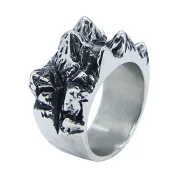 Support Dropship Newest Punk Style Fighting Ring 316L Stainless Steel Jewelry Fashion Men Boys Ring