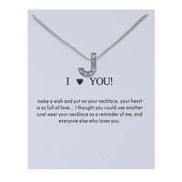 Women Name Personality Alphabet Initial Letters Message Card Necklace Pendant Women Necklaces I Love You Jewelry Gifts