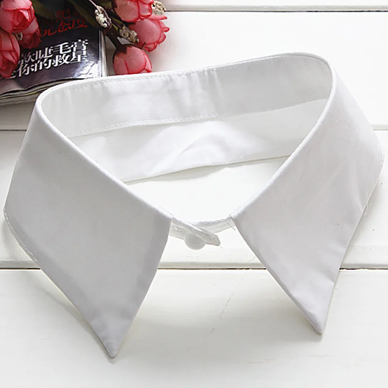 

Винтажный милый стиль новинка бант-чокер на шею лацканы однотонный кружевной воротник-Имитация вышивки съемный воротник для рубашки