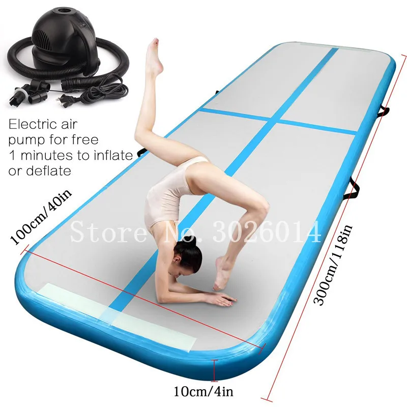 

Tumbling Air Track Inflatable Air Track, Tumbling Mat, Inflatable Gymnastics Airtrack Mat Air Floor Mat With a Pump for Training