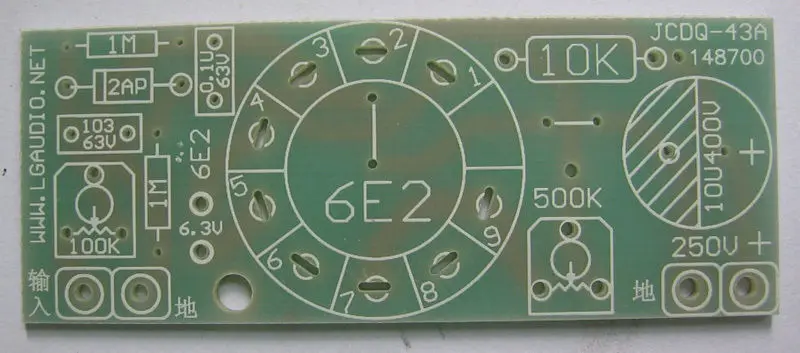 Magic Eye Tube 6E2 EM84 miernik VU wskaźnik poziomu Audio płytka drukowana regulowana czułość wzmacniacz sygnału F/ Amp