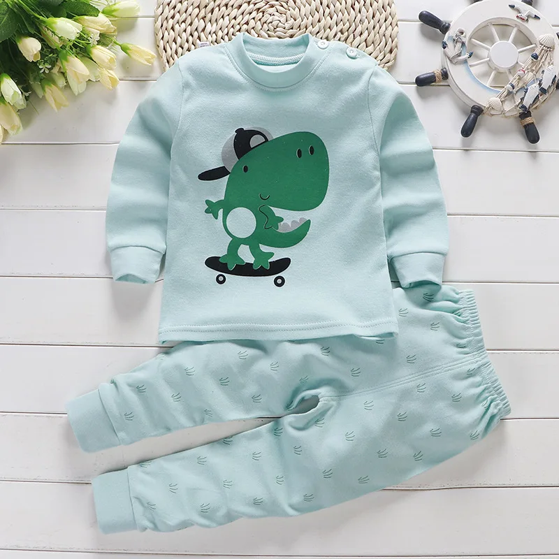 

2024 Spring Autumn New Baby Clothing Set Cartoon Cotton Baby Boys Clothing Girls Suit Set 0-3 Year Baby Clothes