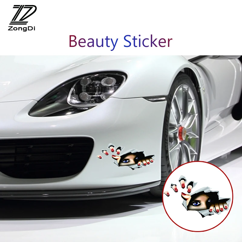 ZD Auto Car-styling 3D Eyes Stickers Dla Mercedes W203 W204 BMW E39 E36 E90 F30 F10 Volvo XC60 XC90 Alfa Romeo Audi A6 c5 c6