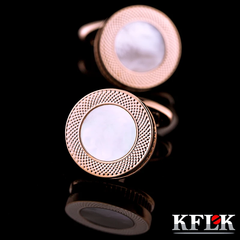 2020 KFLK Luxury shirt cufflinks for mens gift Brand cuff button Crystal cuff link High Quality gemelos abotoadura Jewelry