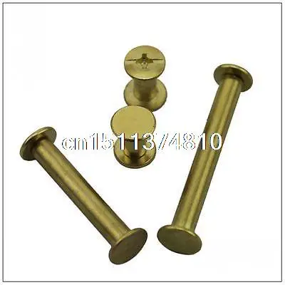 20 pieces Metric 5*25 mm Plated brass photo album screw snap rivet books screw