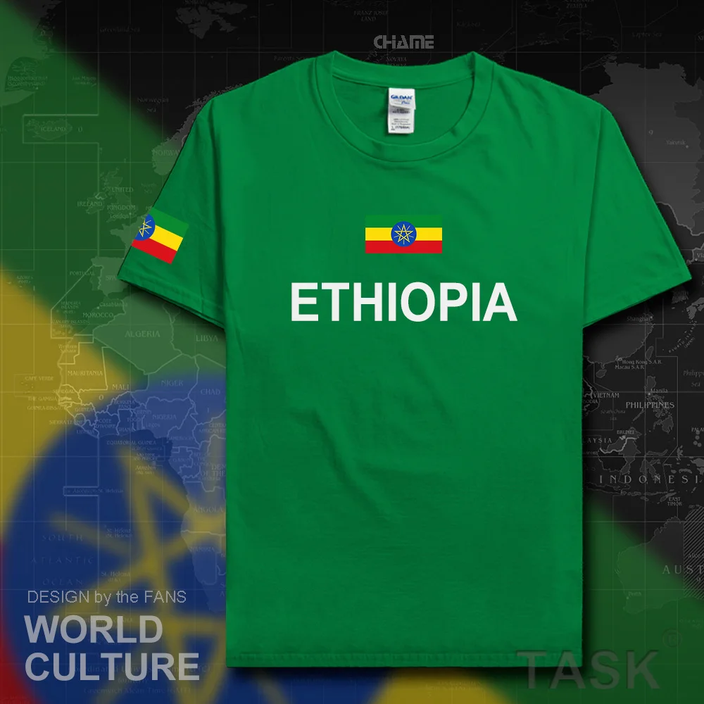 Ethiopia Ethiopian mens t shirts fashion 2017 jerseys nation team 100% cotton t-shirt clothing tee country sporting sporting ETH