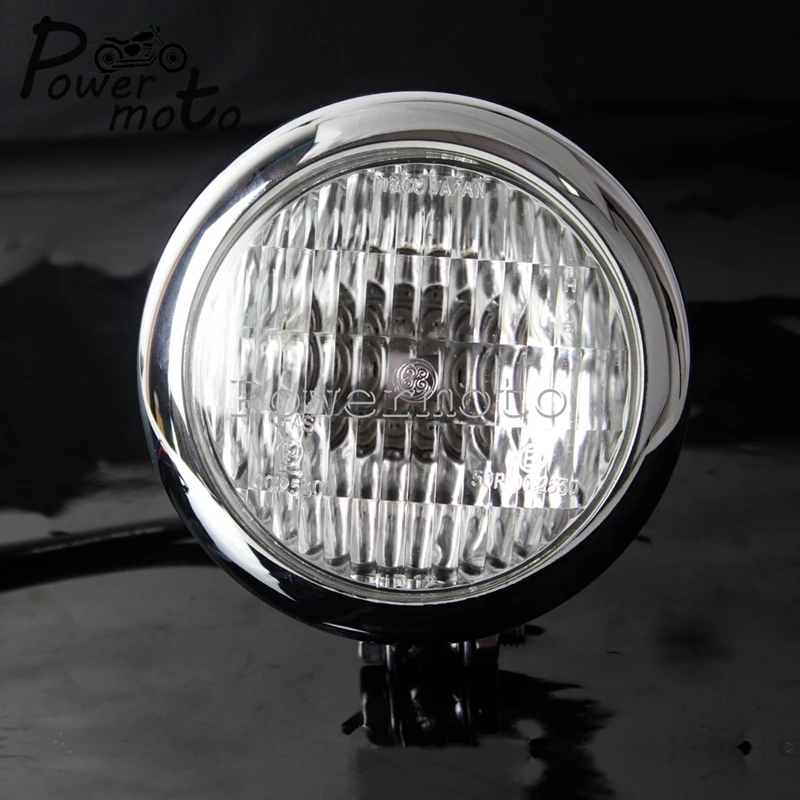 Motorcycle Chrome Aluminum Headlight 4.5\