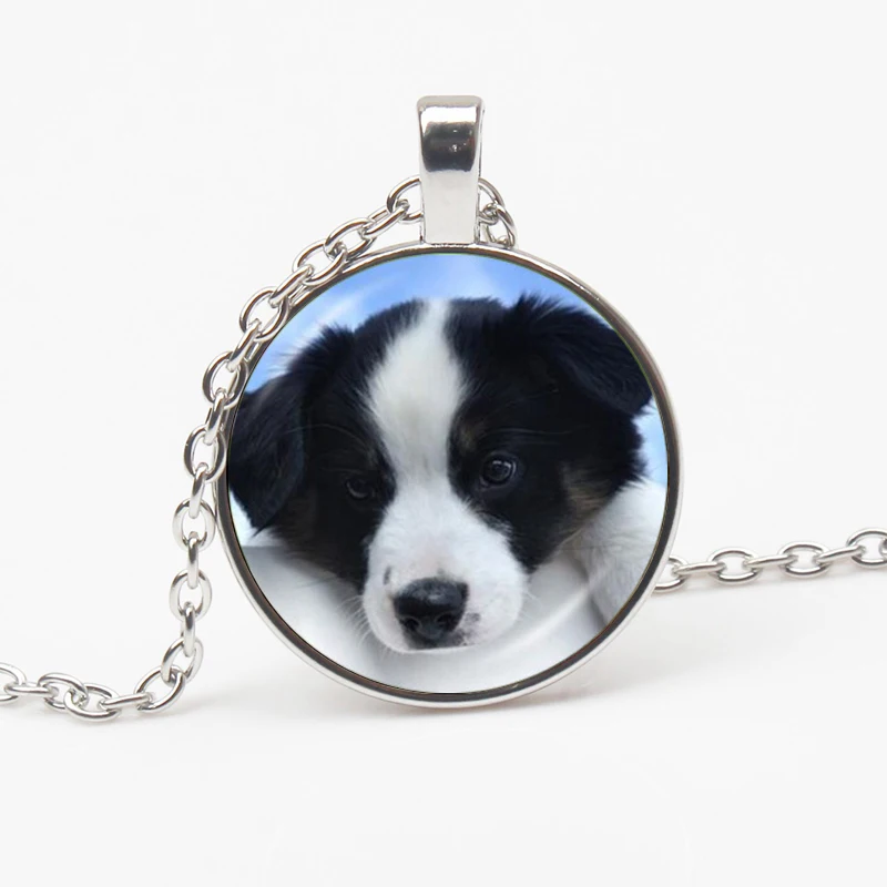 New Cute Pug Necklace Dog Jewelry Glass Dome Pendant Cute Puppy Sweater Chain Statement No Neck Animal Lover Gift Choker