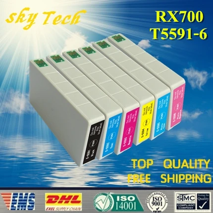 Quality Compatible Ink Cartridge For T5591 - T5596 , For Epson Stylus Photo RX700 .