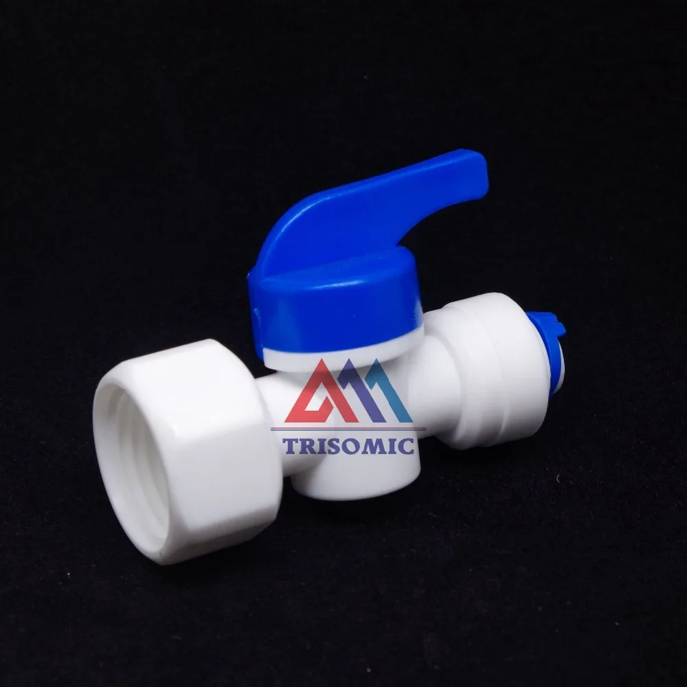 1/4" Inline Quick Fitting,1/2" female thread Ball Valve Quick Fitting Connection Aquarium RO Water Filter Reverse Osmosis System