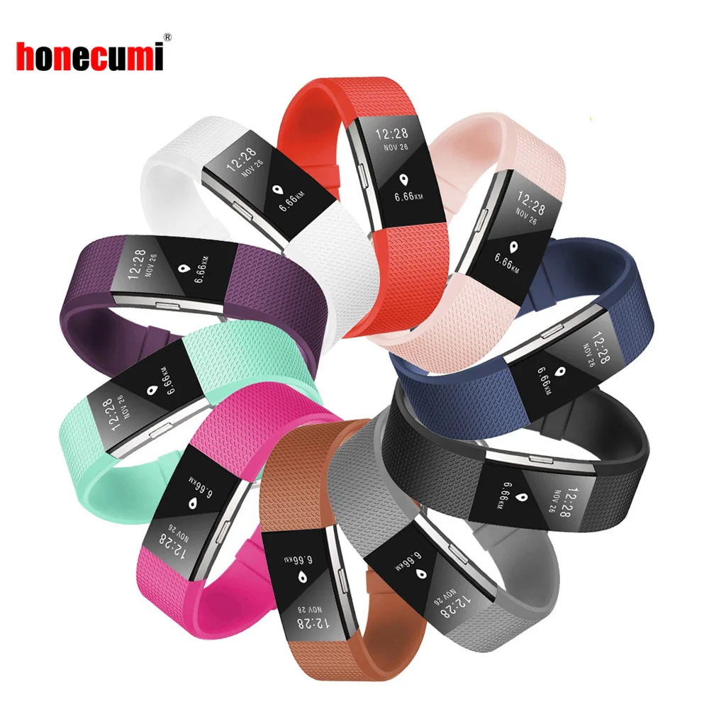 Honecumi For Fitbit Charge 2 Band Silicone Smart Wristband Strap Replacements Band For Fitbit Charge 2 Accessories For Charge2