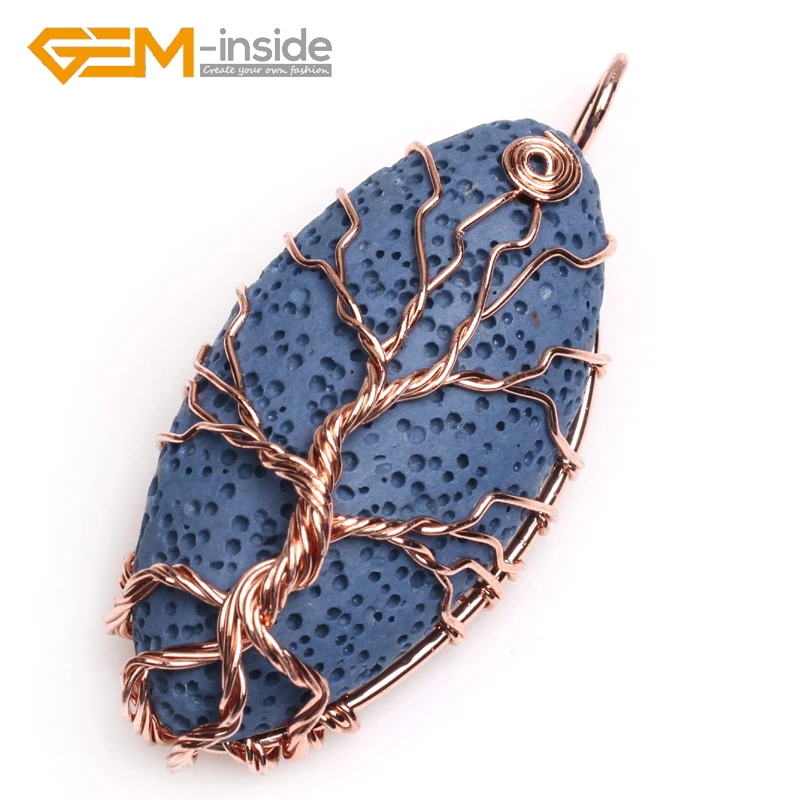 23x45mm GEM-inside Leaf Shape Multiple Colour Lava Worry Stone Pendant Jewelry for Women Making DIY Necklace Gifts New