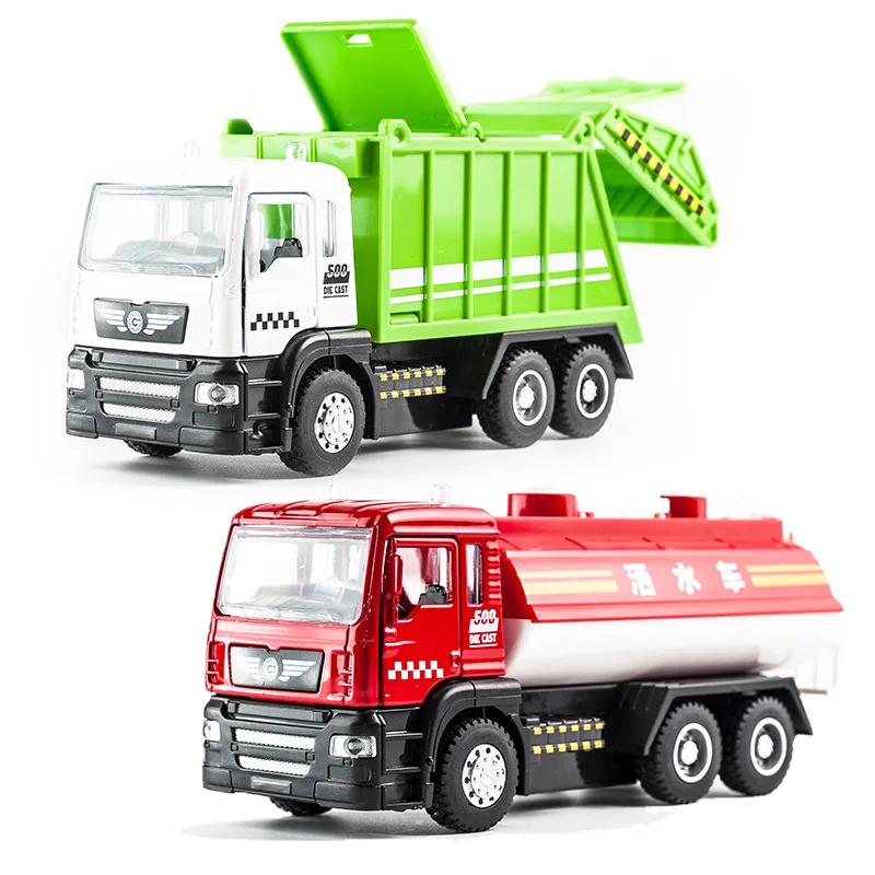 Mini Alloy engineering Car Tractor Toy Dump Truck Model Classic Toy Mini Gift For Boy Acousto-optic Cool Toy Car Simulation