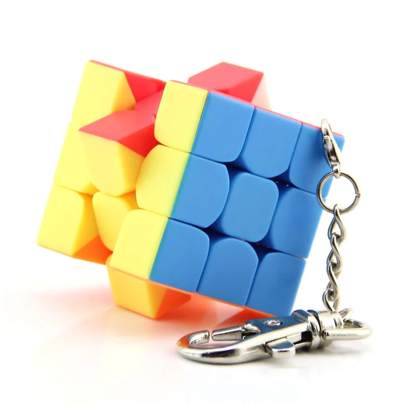 3.5cm Smooth Puzzle Magic Cube 3x3x3 Mini Portable Pocket Key Chain Educational Toys For Children Adult Key Decoration 