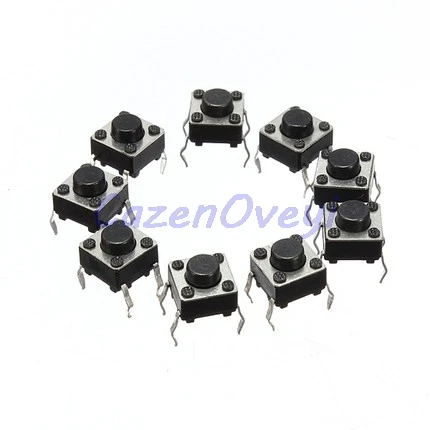 200pcs/lot button Touch switch 6*6*5 keys button DIP 4pin 6*6*5mm Light touch switch DIP4 /OFF Touch 6x6x5 High quality