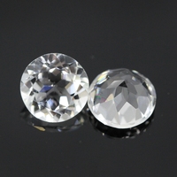 White Topaz Gemstone Round Cut Loose Natural Topaz Stone Beads For Jewelry Making 0.6-2.25mm AAAAA